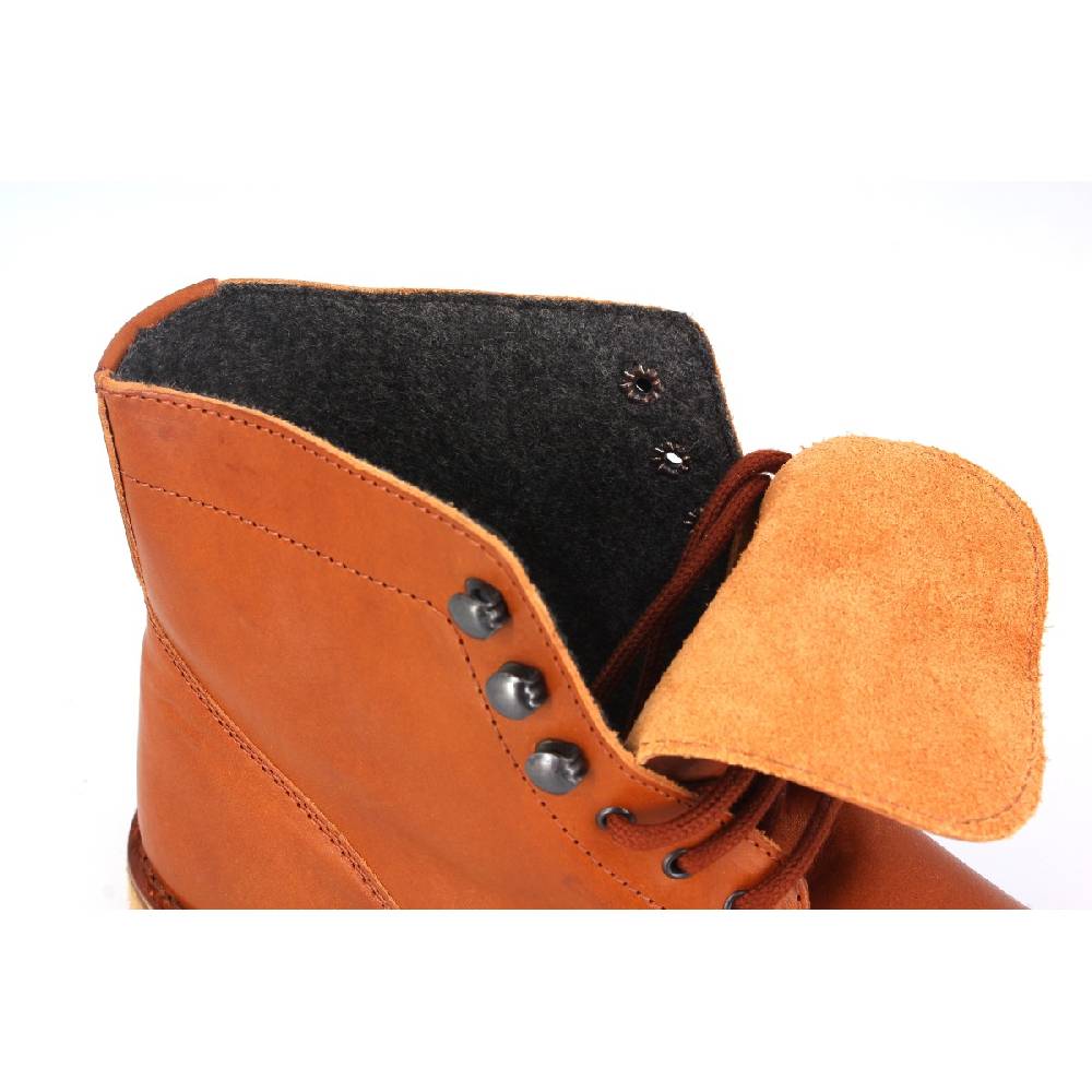 Lartigiano Del Cuoio Stivaletti da uomo in pelle color cuoio con fodera invernale Novità