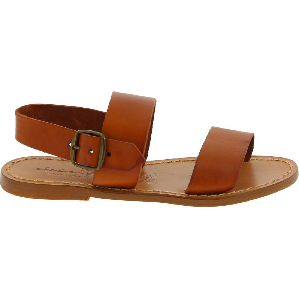 Lartigiano Del Cuoio Sandali francescani donna artigianali in pelle color cuoio Offerte