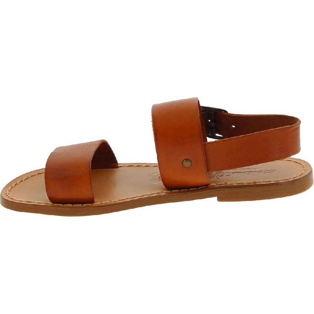 Lartigiano Del Cuoio Sandali francescani donna artigianali in pelle color cuoio Offerte