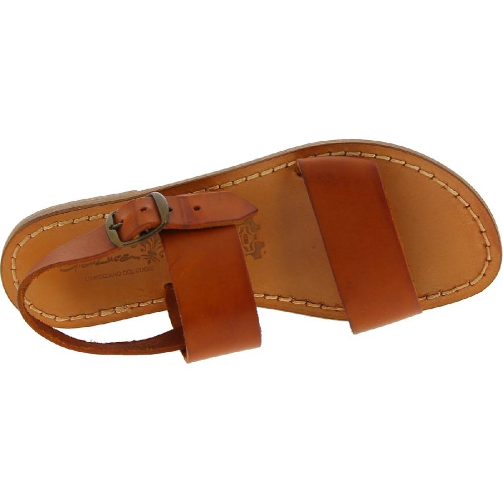 Lartigiano Del Cuoio Sandali francescani donna artigianali in pelle color cuoio Offerte