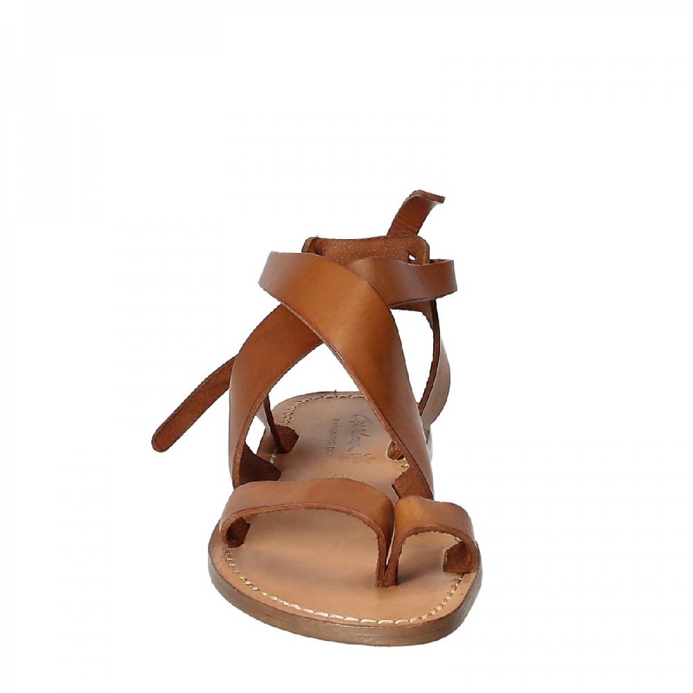 Lartigiano Del Cuoio Sandali donna fatti a mano in pelle colore cuoio Negozio