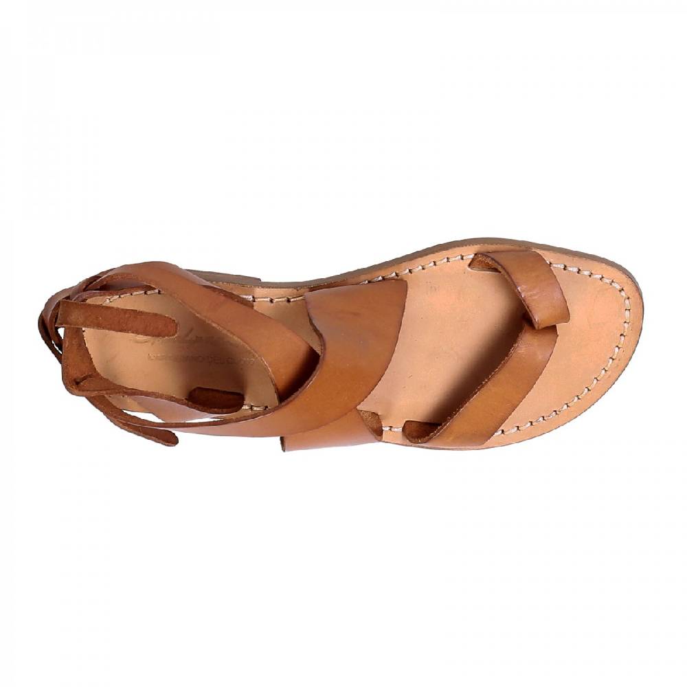 Lartigiano Del Cuoio Sandali donna fatti a mano in pelle colore cuoio Negozio