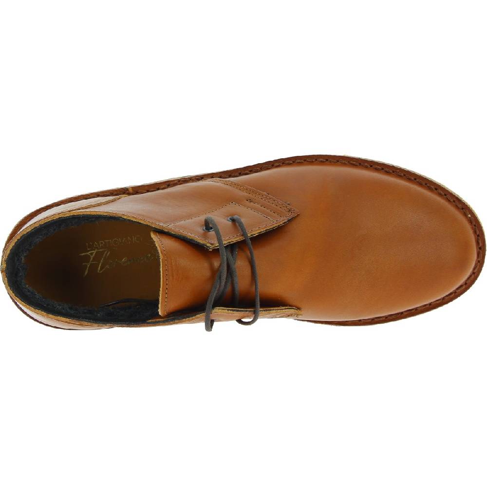 Lartigiano Del Cuoio Scarpe basse da uomo in pelle marrone con fodera invernale Nuova