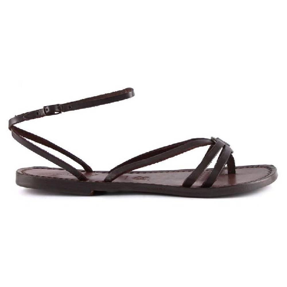 Lartigiano Del Cuoio Sandali donna realizzati a mano in pelle color testa di moro Shopping Online