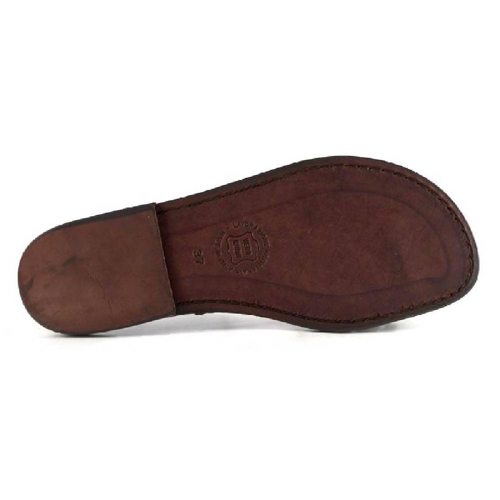 Lartigiano Del Cuoio Sandali donna realizzati a mano in pelle color testa di moro Shopping Online