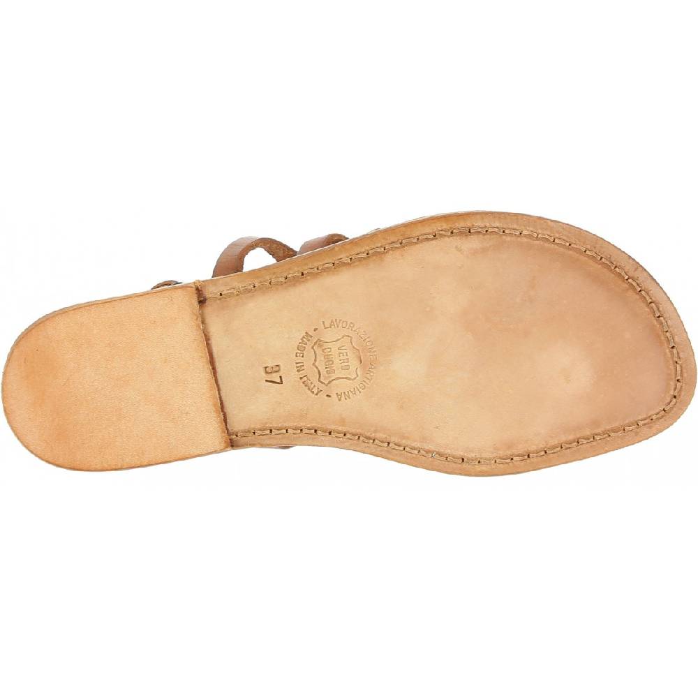 Lartigiano Del Cuoio Sandali infradito alla schiava in pelle color cuoio Affare Del Giorno