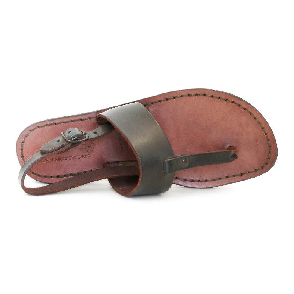 Lartigiano Del Cuoio Sandali infradito donna bassi in pelle testa di moro Sconto