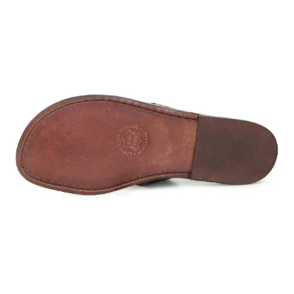 Lartigiano Del Cuoio Sandali infradito donna bassi in pelle testa di moro Sconto