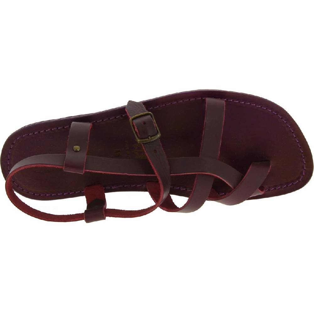 Lartigiano Del Cuoio Sandali uomo in cuoio artigianali in pelle color viola Outlet