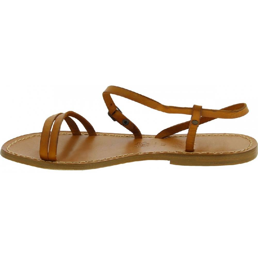 Lartigiano Del Cuoio Sandali schiava bassi da donna color cuoio Nuova