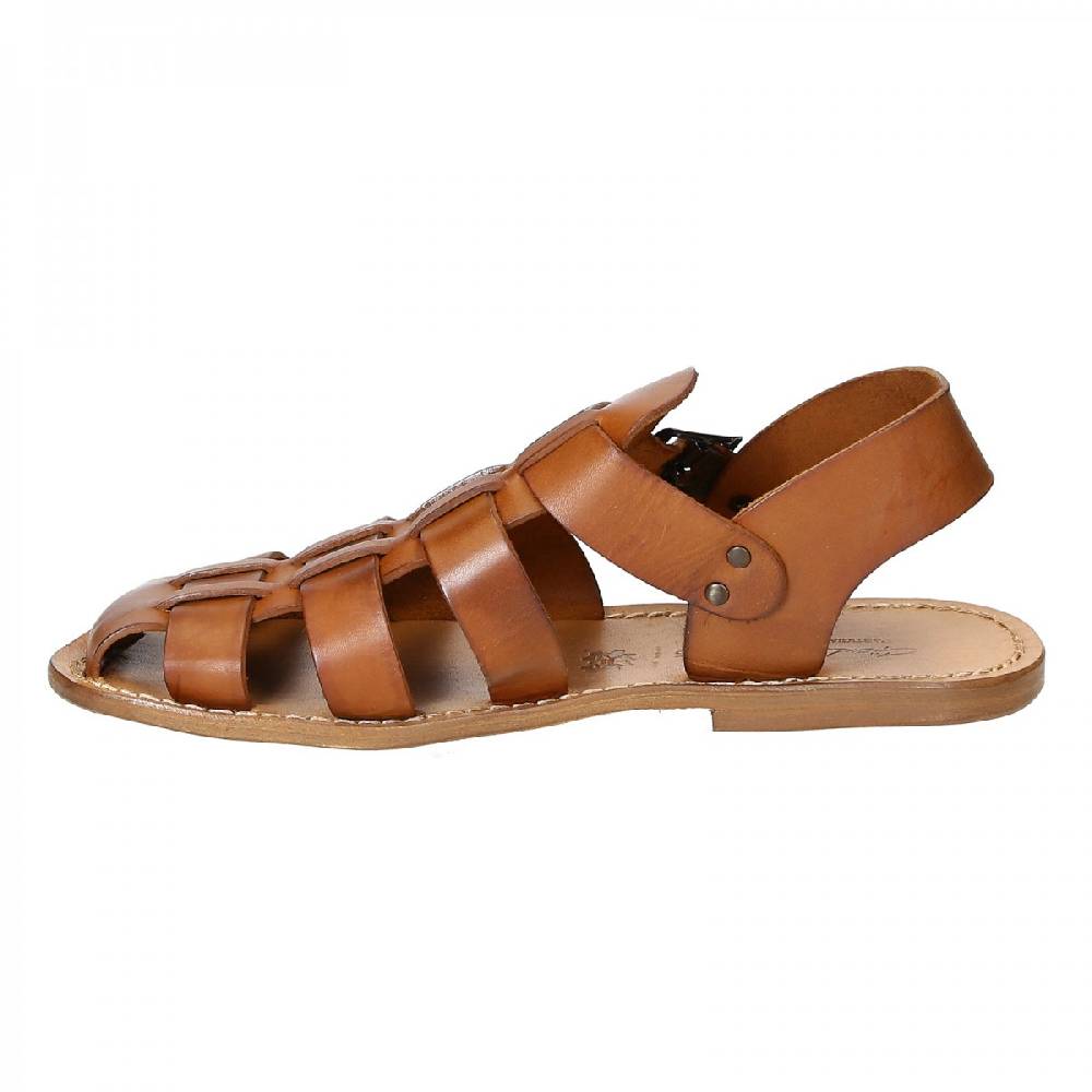 Lartigiano Del Cuoio Sandali uomo in cuoio antico realizzati a mano in pelle di vacchetta Promozione Limitata
