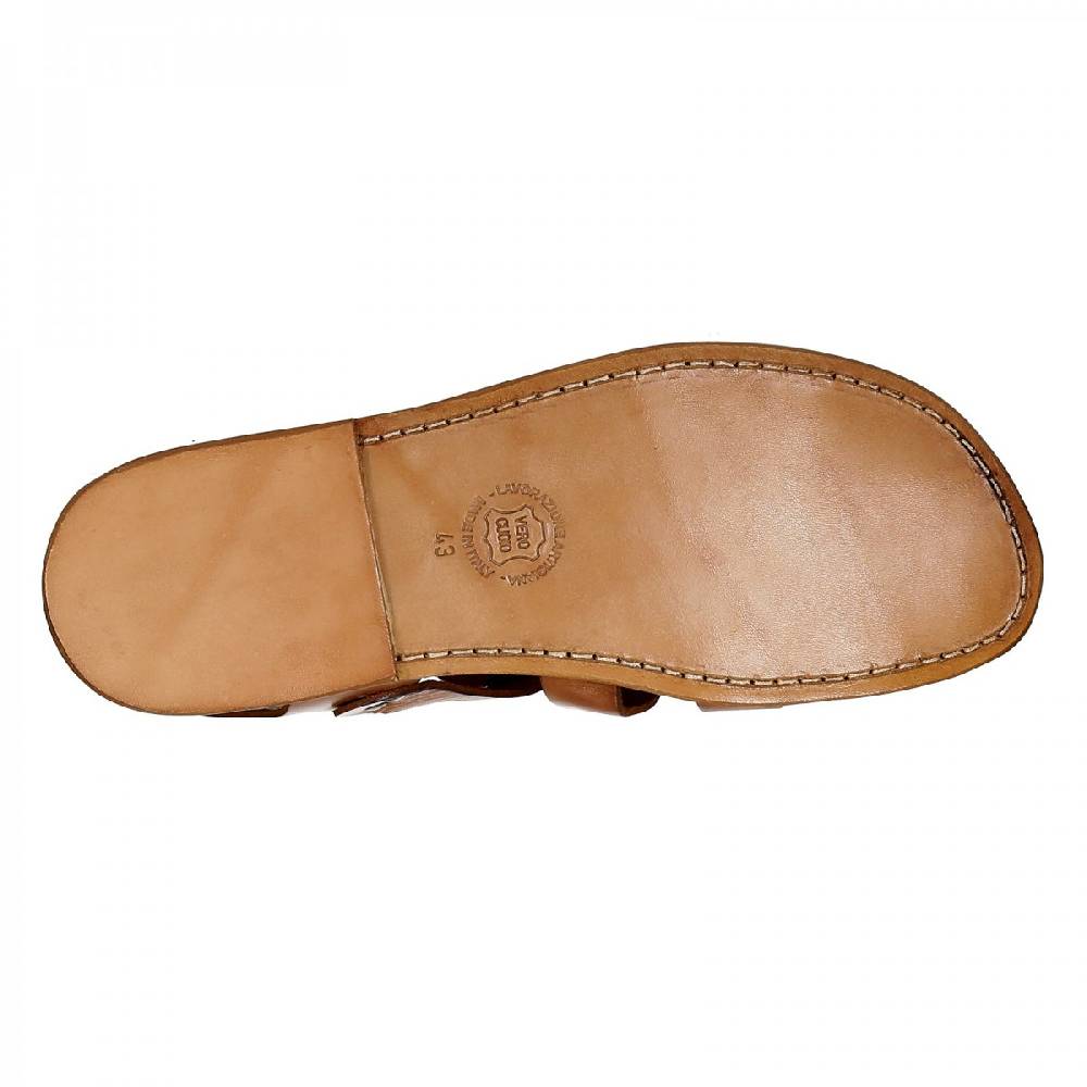 Lartigiano Del Cuoio Sandali uomo in cuoio antico realizzati a mano in pelle di vacchetta Promozione Limitata