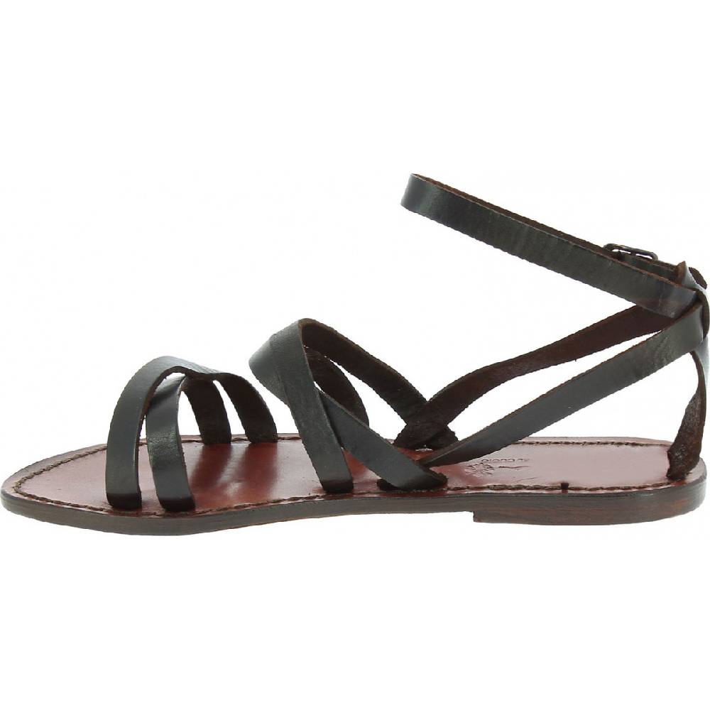 Lartigiano Del Cuoio Sandali donna artigianali in pelle testa di moro Sconto