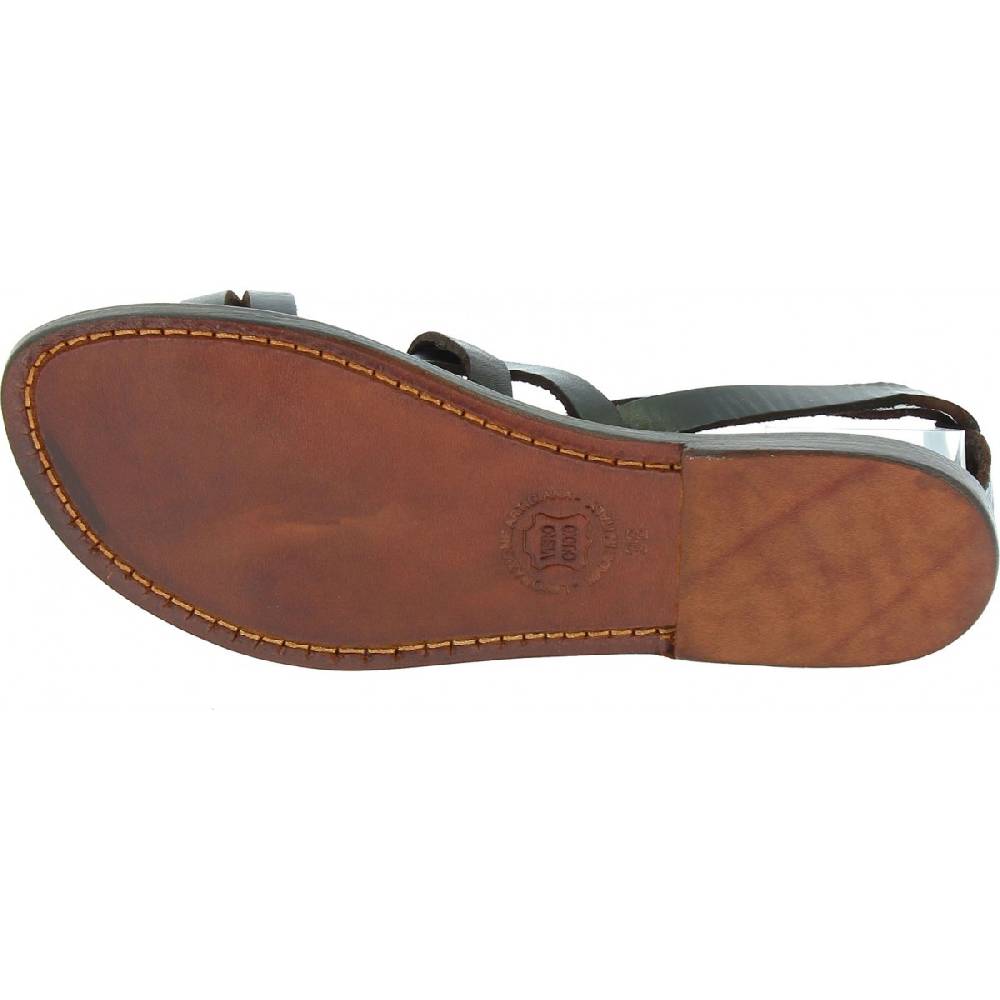 Lartigiano Del Cuoio Sandali donna artigianali in pelle testa di moro Sconto