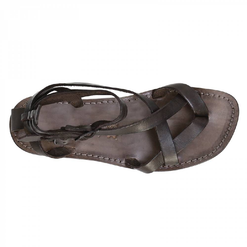 Lartigiano Del Cuoio Sandalo gladiatore uomo in pelle color fango Promozione