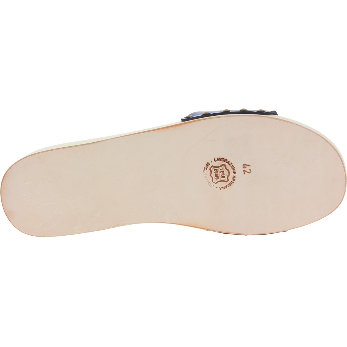 Lartigiano Del Cuoio Zoccoli di legno artigianali da donna con fascia regolabile in pelle nera Outlet