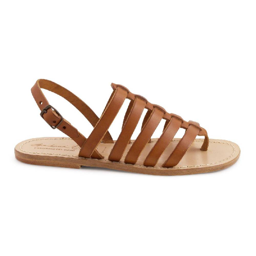 Lartigiano Del Cuoio Sandali cuoio infradito artigianali in pelle da donna In Vendita