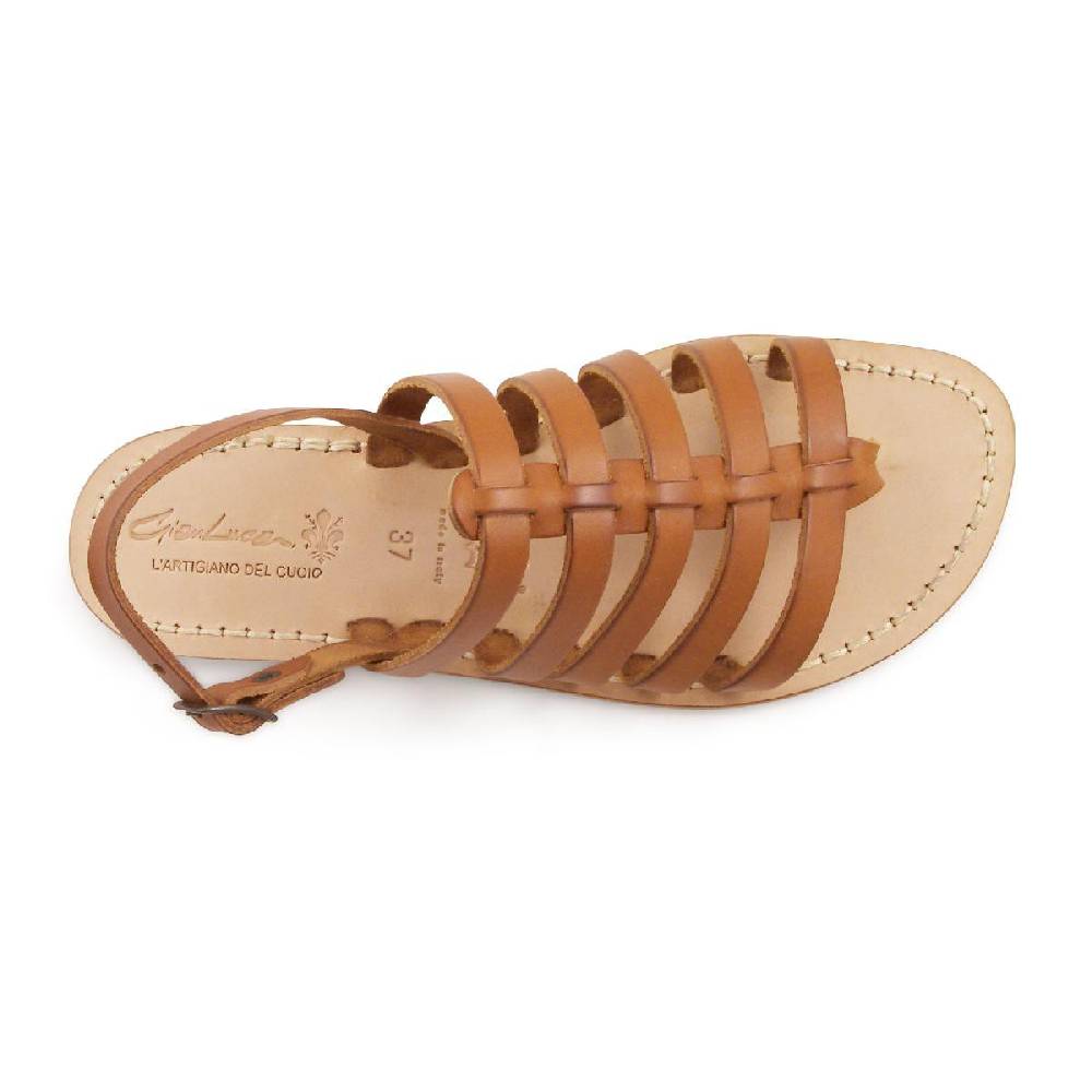 Lartigiano Del Cuoio Sandali cuoio infradito artigianali in pelle da donna In Vendita