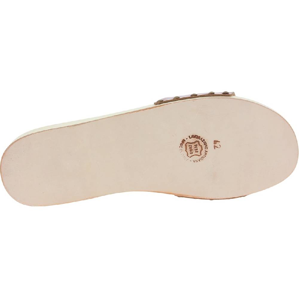 Lartigiano Del Cuoio Zoccoli in legno donna con fascia regolabile in pelle color cuoio Offerte