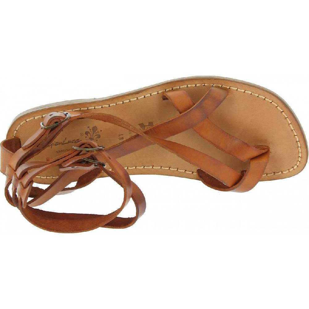 Lartigiano Del Cuoio Sandali gladiatore uomo in pelle color cuoio antico Vendite Flash