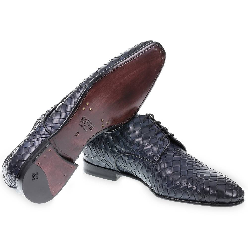 Lartigiano Del Cuoio Derby in Pelle Intrecciata a Mano - Fratelli Borgioli - Artigianalità Italiana Moda