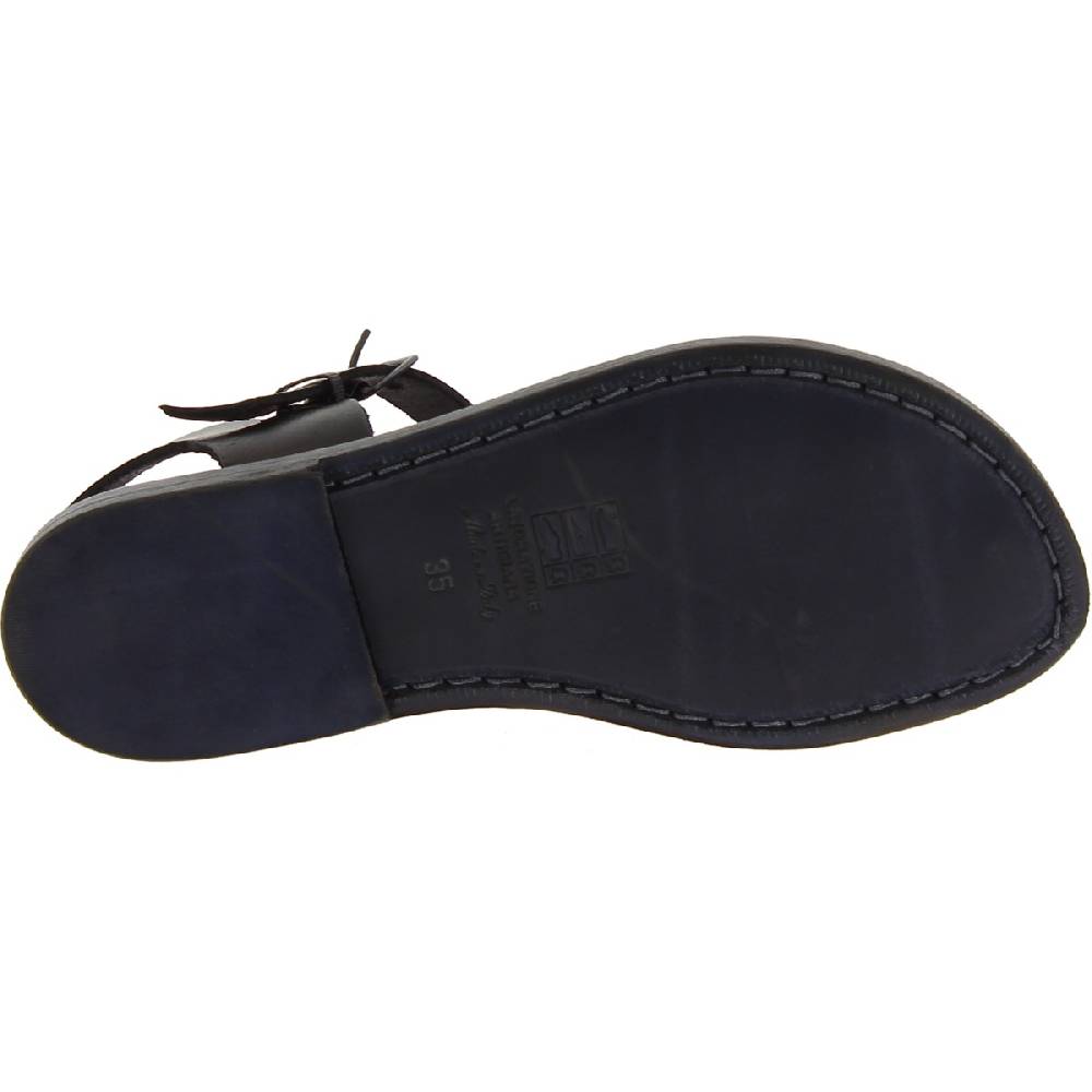 Lartigiano Del Cuoio Sandali bassi da donna in pelle nero fatti a mano in Italia Sconto