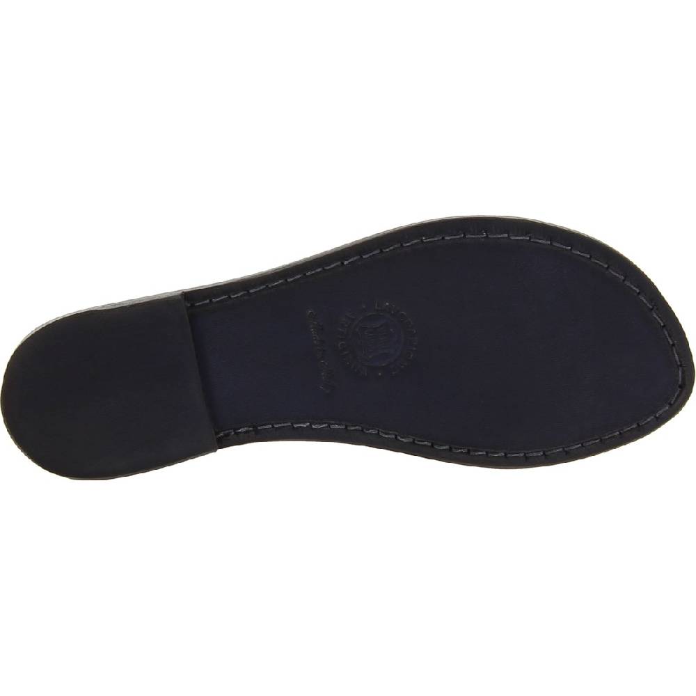 Lartigiano Del Cuoio Ciabatte da donna in pelle di vitello nero artigianali Online