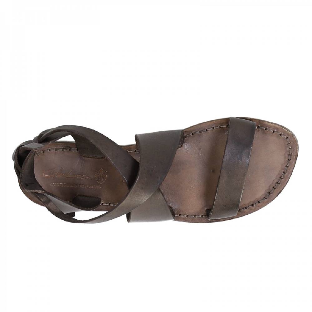 Lartigiano Del Cuoio Sandali donna fatti a mano in pelle color fango Outlet