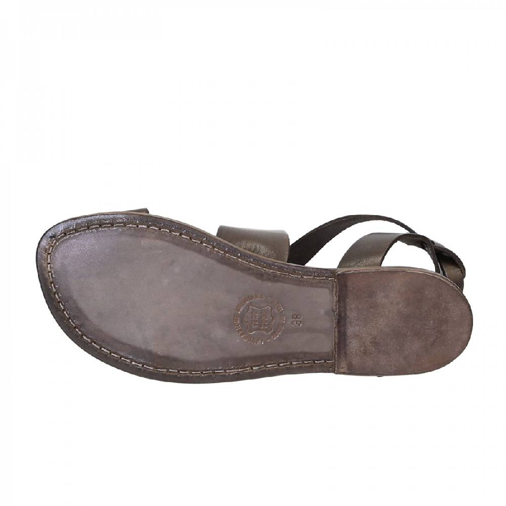 Lartigiano Del Cuoio Sandali donna fatti a mano in pelle color fango Outlet