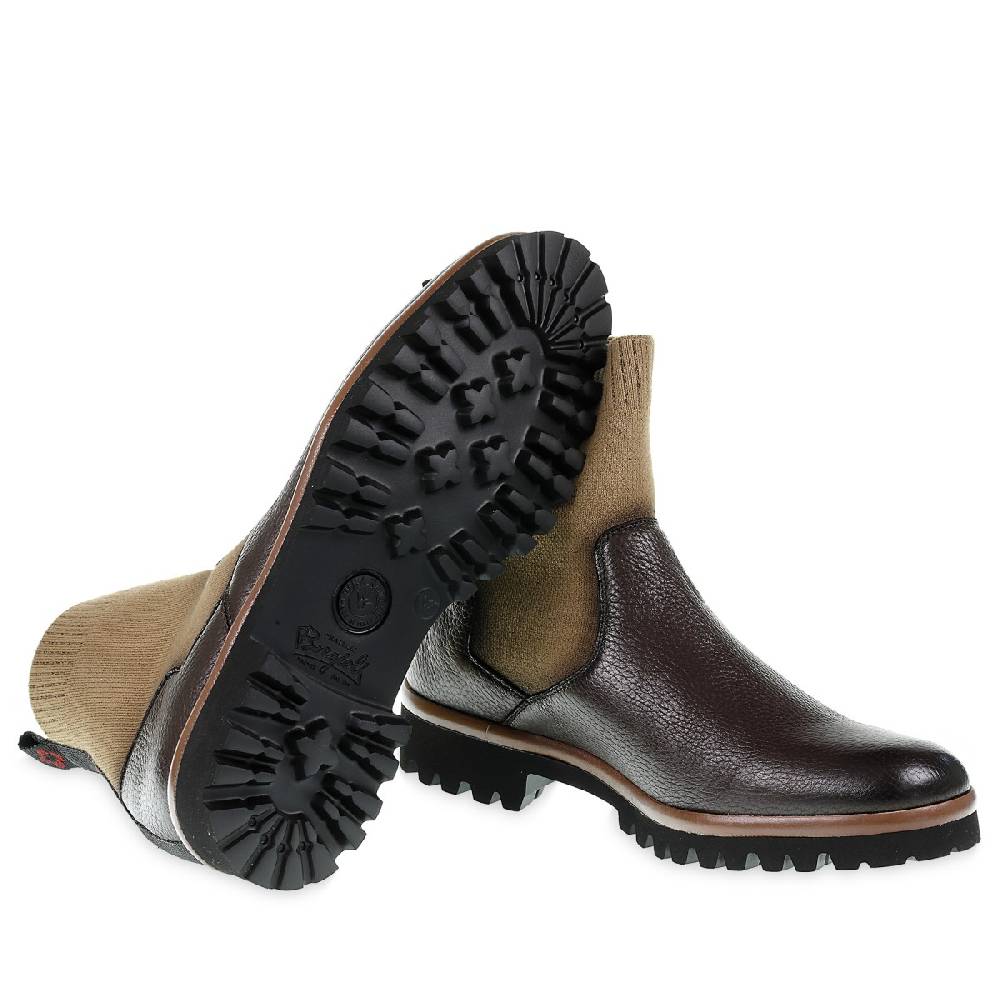 Lartigiano Del Cuoio Stivaletto chelsea in cervo marrone e cashmere - Fratelli Borgioli Hotsell