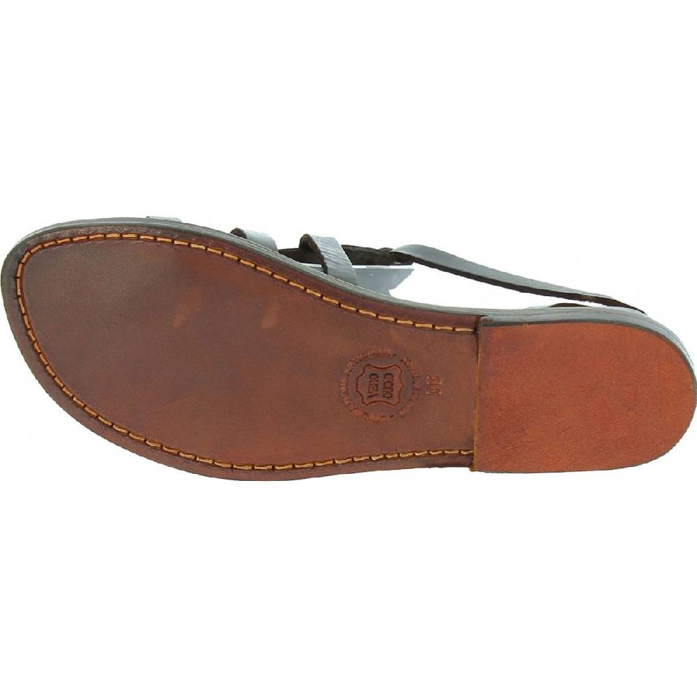 Lartigiano Del Cuoio Sandali gladiatore donna in pelle marrone fatti a mano in Italia Vendita
