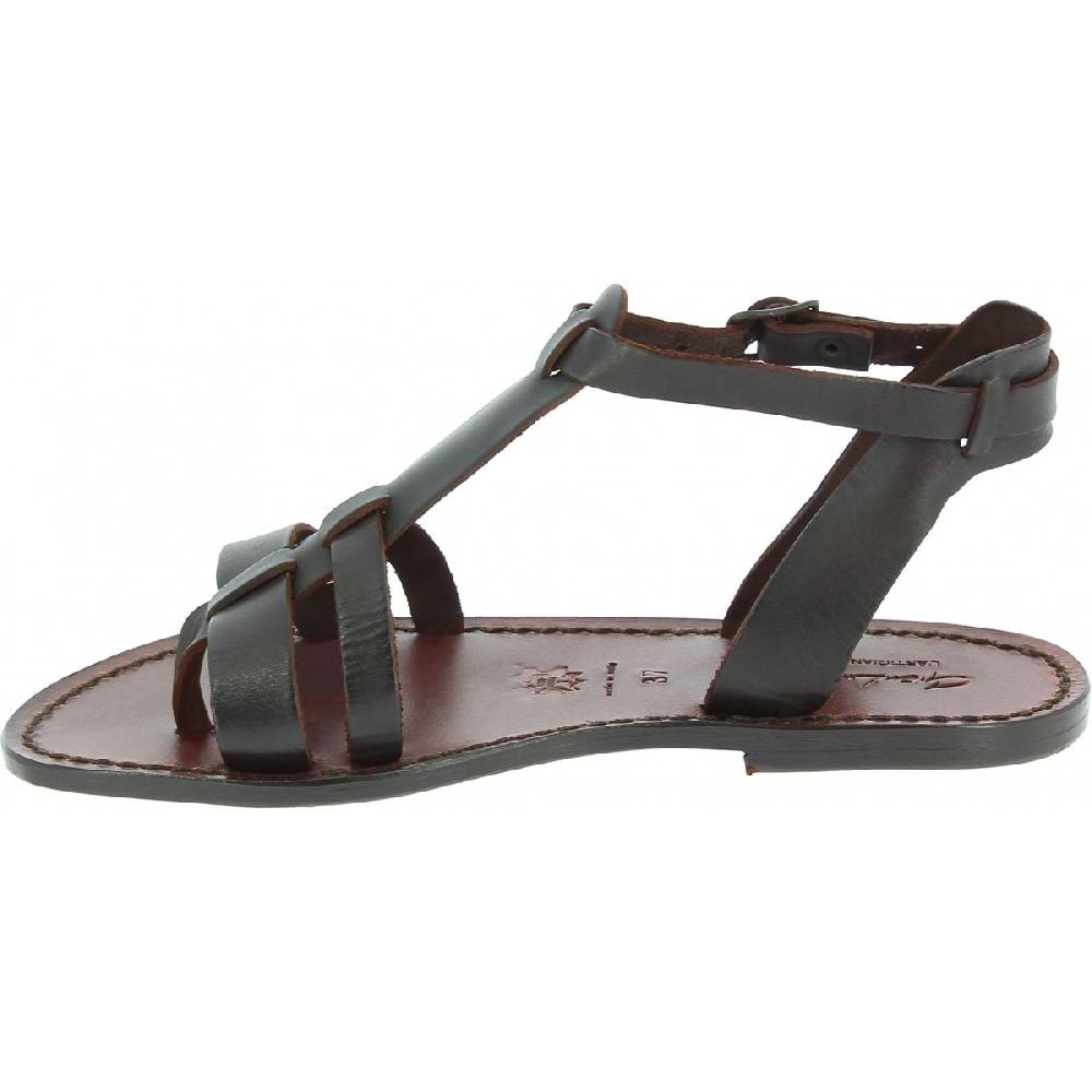 Lartigiano Del Cuoio Sandali gladiatore da donna in pelle Testa di moro Shopping Online