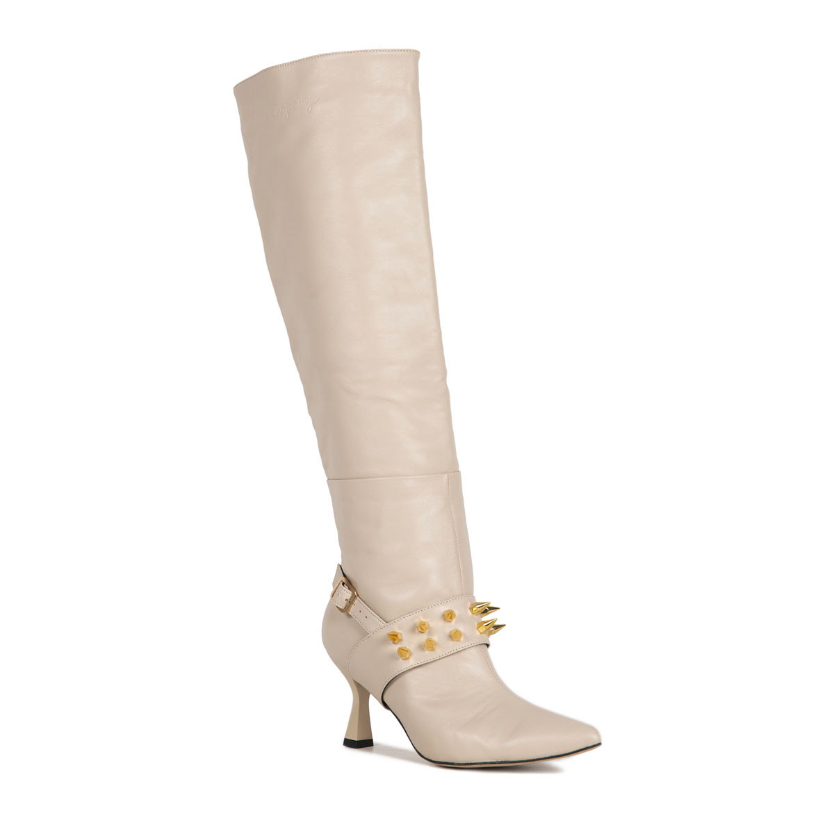 Le Dangerouge Meg Beige Studs Affare Del Giorno
