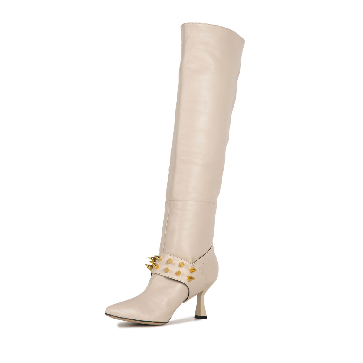 Le Dangerouge Meg Beige Studs Affare Del Giorno