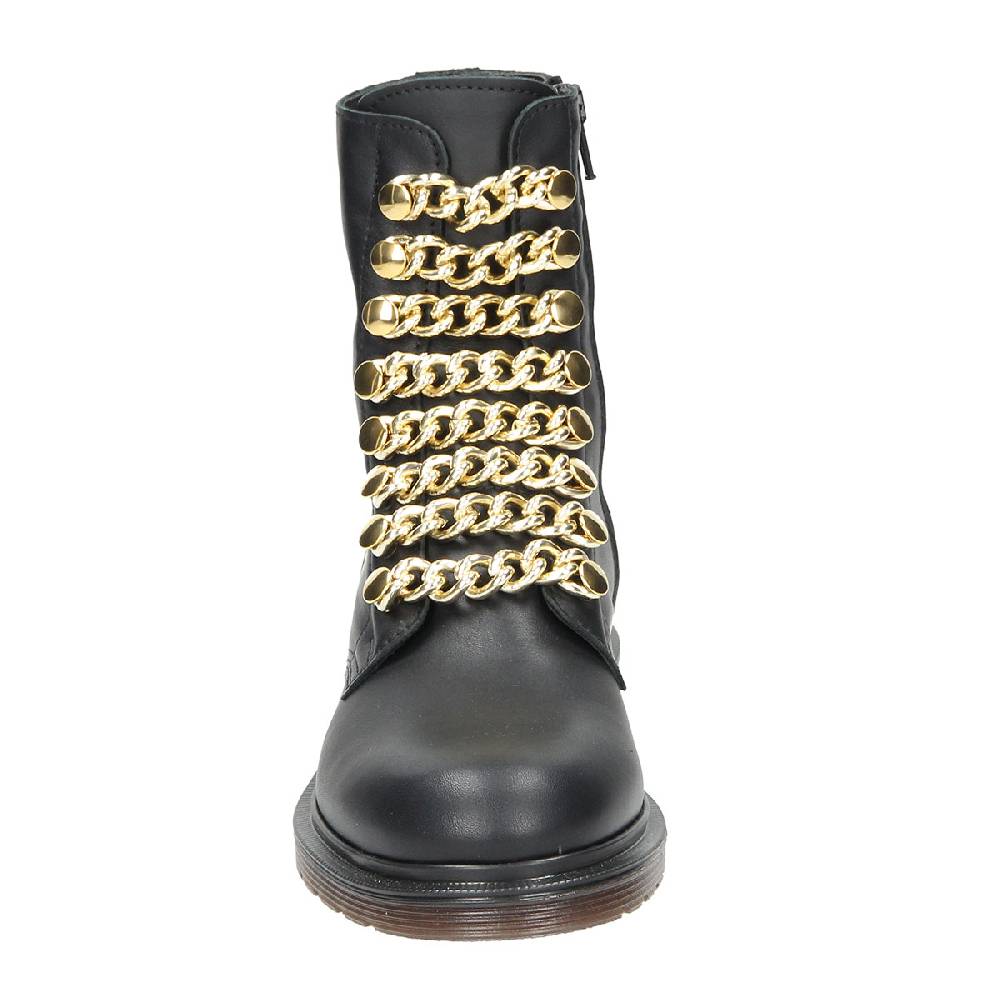 Le Dangerouge Amelie Black Leather Gold In Vendita