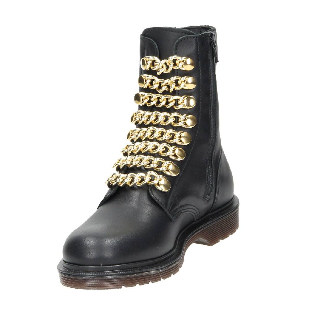 Le Dangerouge Amelie Black Leather Gold In Vendita