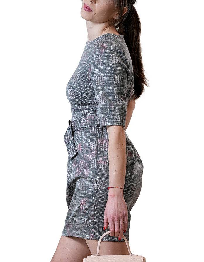 La Fabrique Assumptine Vestito Aderente Corto in Grigio Vendita Economica