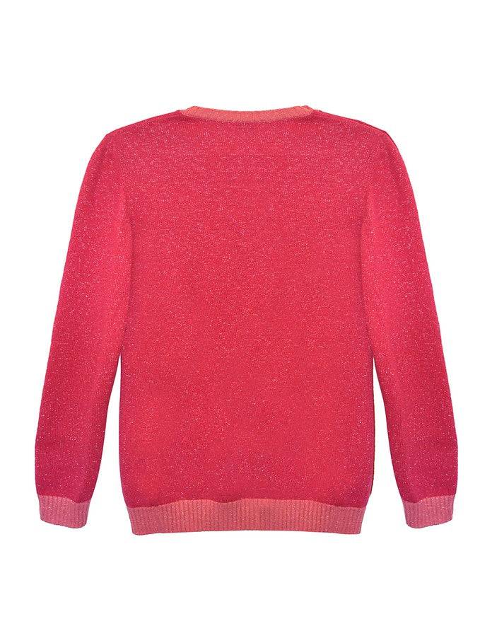 La Fabrique Lauren - Cardigan in Maglia Rosa Promozione