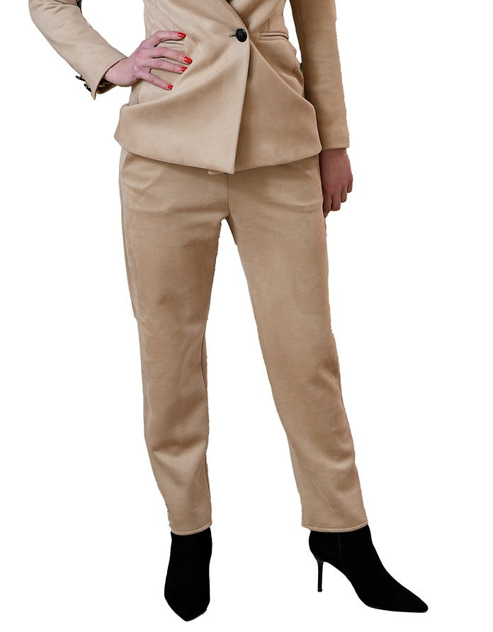 La Fabrique Louise Pantaloni Slim Beige Pezzi Unici