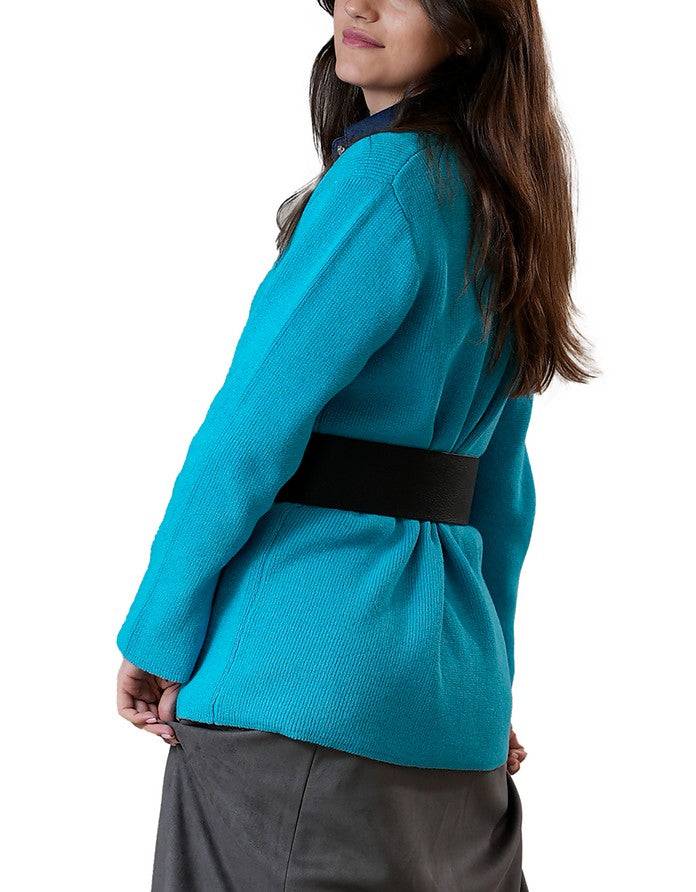 La Fabrique Madame Cardigan con Scollo a V in Maglia Qualità Garantita