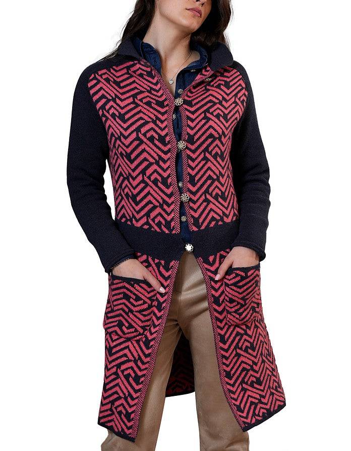 La Fabrique Margot Cappotto in Maglia Jacquard Acquista Ora