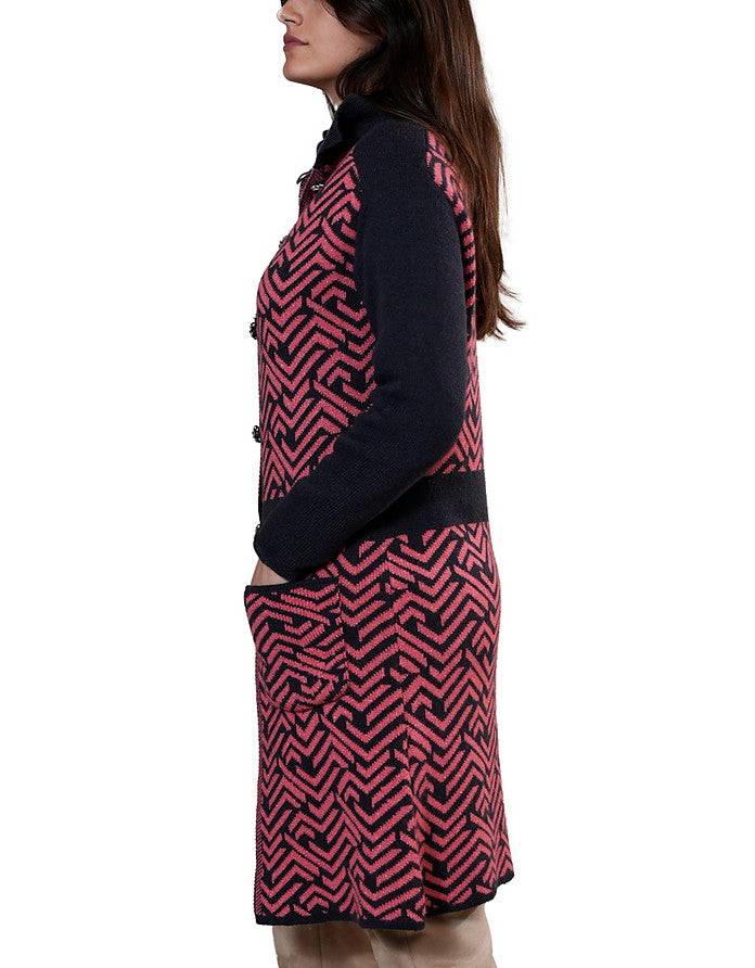 La Fabrique Margot Cappotto in Maglia Jacquard Acquista Ora