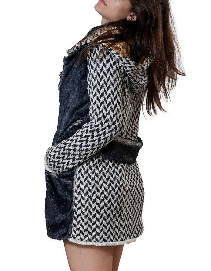 La Fabrique Pauline Cappotto in Maglia con Cappuccio Shopping Online