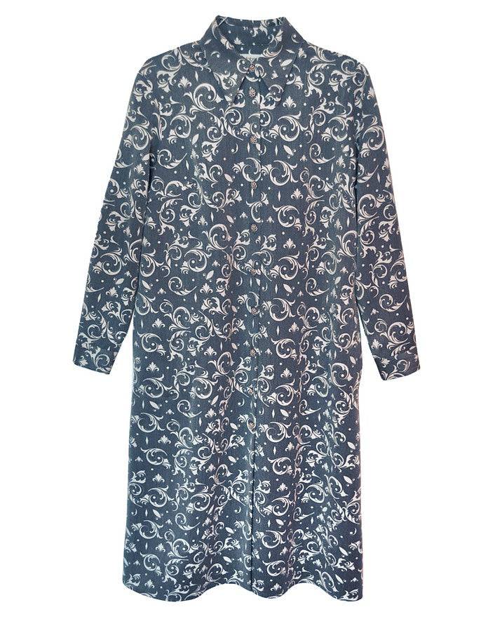 La Fabrique Vivienne Camicia Maxi con Stampa Floreale Presa