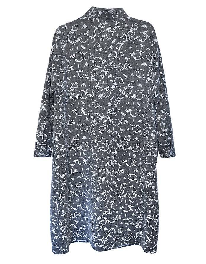 La Fabrique Vivienne Camicia Maxi con Stampa Floreale Presa