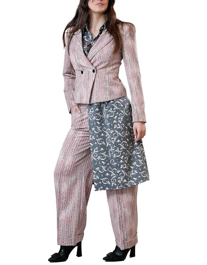 La Fabrique Vivienne Camicia Maxi con Stampa Floreale Presa