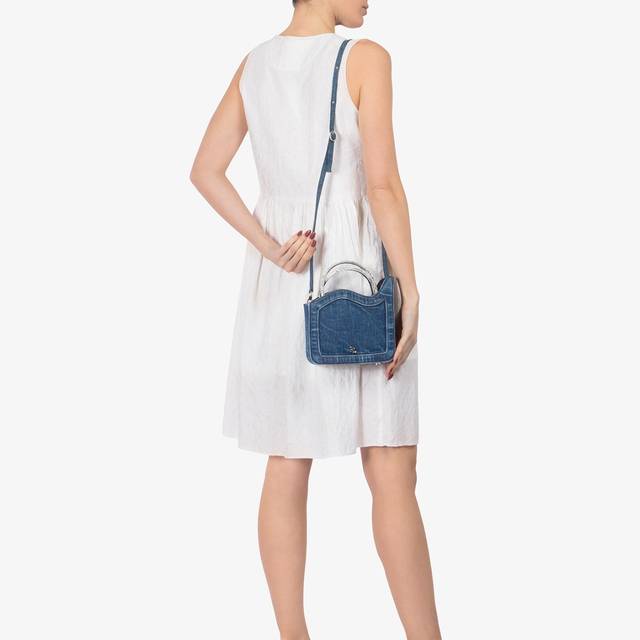 Le Silla Small bag denim blu e Cristalli Vendite Flash