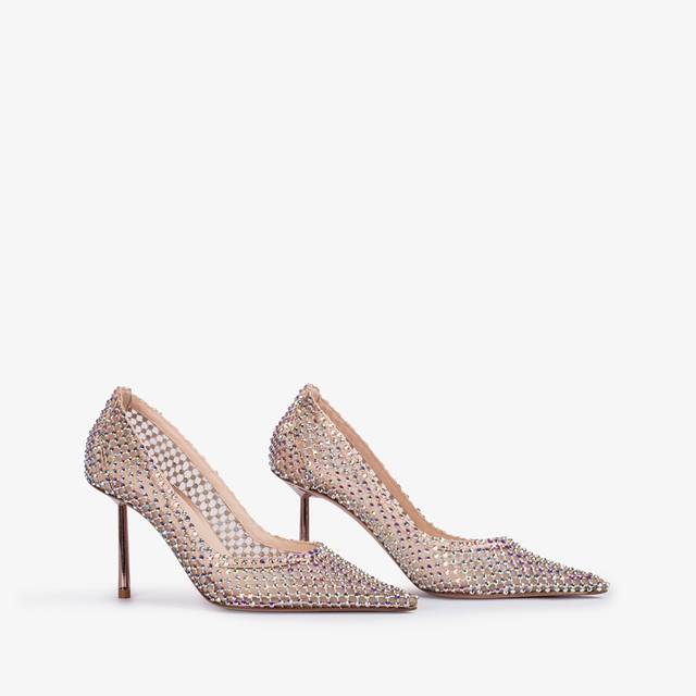 Le Silla Décolleté gioiello rete nude skin Italia