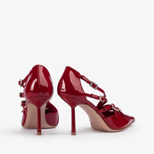 Le Silla Décolleté con listini vernice rossa Qualità Garantita