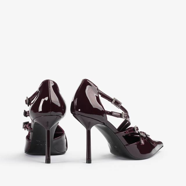 Le Silla Décolleté con listini vernice rossa cherry Acquista Ora